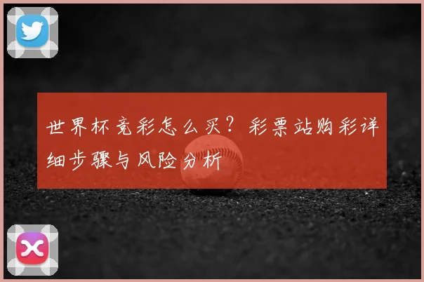 世界杯竞彩怎么买？彩票站购彩详细步骤与风险分析